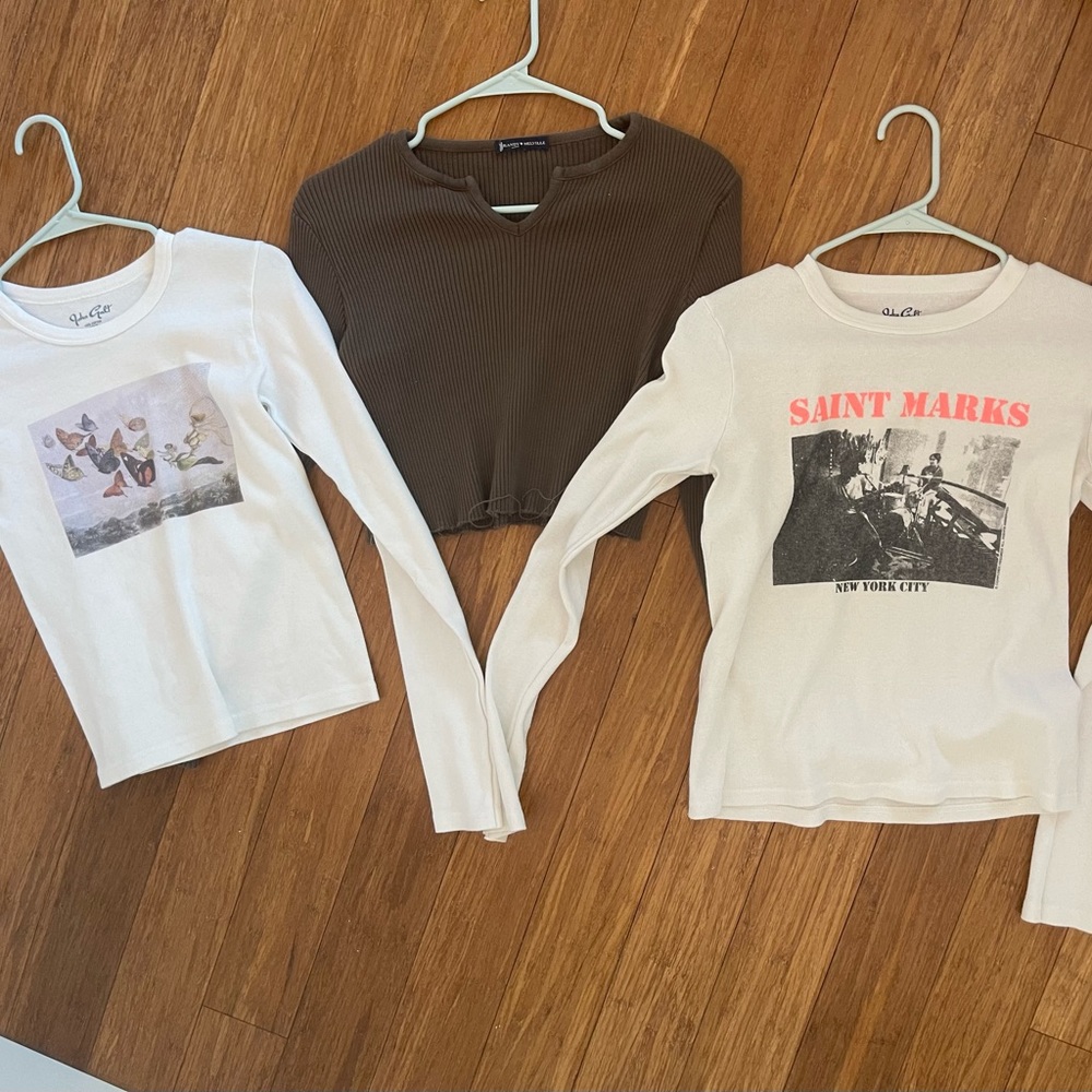 3 Long Sleeve Brandy Melville Tops